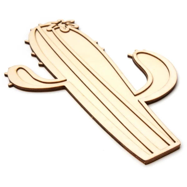 Cut Wood Cactus Plaque Handmade - Image 3