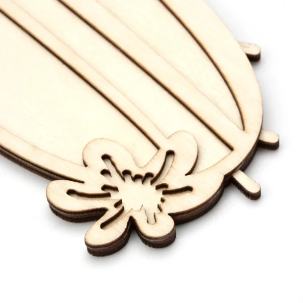 Cut Wood Cactus Plaque Handmade - Image 2